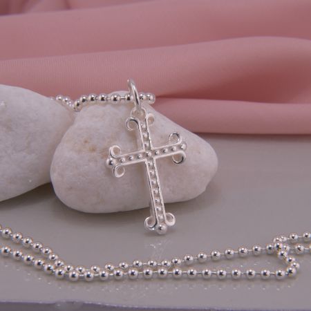 Kreuz Anhänger gotisch Silber